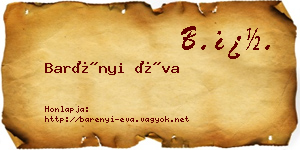Barényi Éva névjegykártya